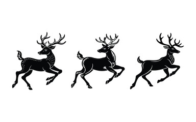 Fototapeta premium Minimalist Deer Logo Vector Design.