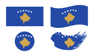 Kosovo flag in different forms