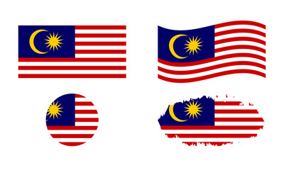 Malaysia flag in different forms