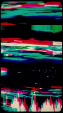 Digital decay and datastream distortion in a retro terminal glitch loop