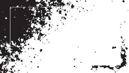 Grunge ink splash dots grained texture on white background. Ink splashes seamless pattern. Black and white spray texture.
