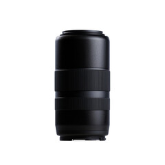 Camera lens with smooth black finish and precise detailing for professional photography