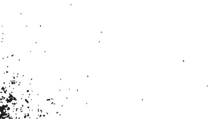 Grunge ink dots grained texture on white background. Ink splashes seamless pattern. Black ink spray texture.
