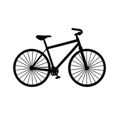 Fototapeta premium Classic Two-Wheel Bicycle Ride silhouette vector art illustration