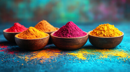 Happy holi poster template with colorful