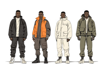 Modern Apparel: A collection of contemporary fashion apparel, showcasing a range of stylish outfits designed for modern trends, featuring impeccable design and the latest fabrics.