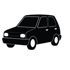 Compact Kei Car Japanese Mini Vehicle silhouette vector art illustration