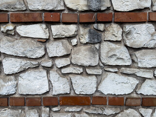 Old red brick wall, mur ściana z czerwonej cegły, kamienna  © MR. Stanek