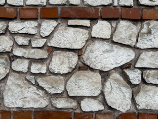 Old red brick wall, mur ściana z czerwonej cegły, kamienna
