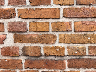 Old red brick wall, mur ściana z czerwonej cegły, kamienna
