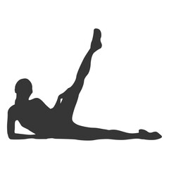 Female fitness exercise silhouette