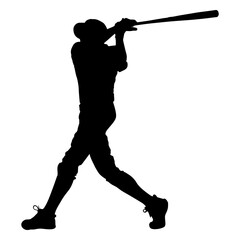 Baseball batter silhouette player © Vexels