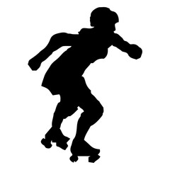 Female roller skater silhouette