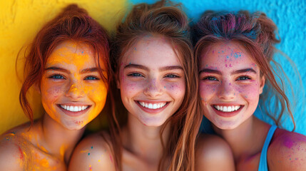 Holi festival celebration poster template