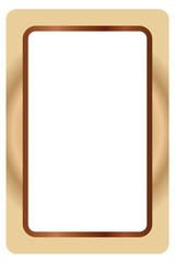 wooden frame on white background