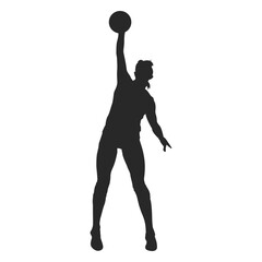 Volleyball block silhouette