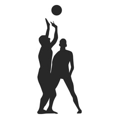 Volleyball set silhouette