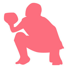 Baseball player ballplayer helmet silhouette