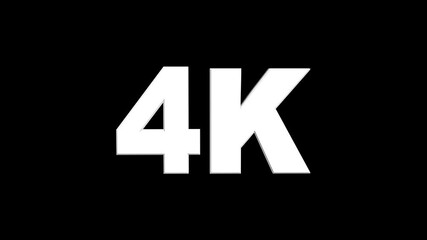 3d 4k text animation on black background seamless looping on alpha channel. 4k 3D word business text animation 4k text motion graphic 4k - Powered by Adobe