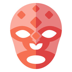 Luchador mask rhomb flat