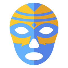 Luchador mask rhomb stripe flat