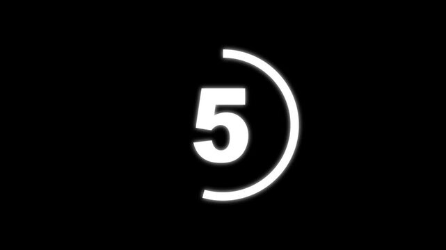 Countdown timer from 10 to 0 seconds real time. Modern flat design of countdown animation isolated on transparent background with alpha channel 10 Seconds Digital Countdown Timer Animation 