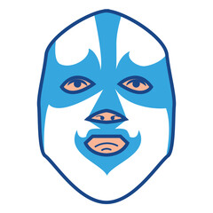 Mask blue front facing flat