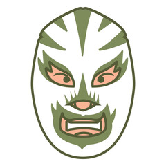 Mask green front facing flat