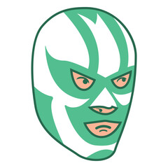 Mask green right facing flat
