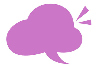 Speech bubble icon for comic book. Message box illustration. Speak balloon sign. Blank dialog frame