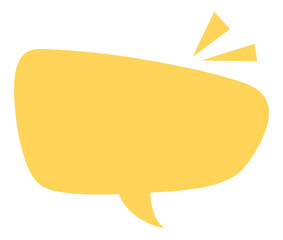 Speech bubble icon for comic book. Message box illustration. Speak balloon sign. Blank dialog frame
