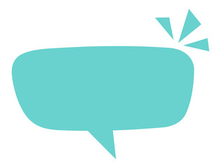 Speech bubble icon for comic book. Message box illustration. Speak balloon sign. Blank dialog frame