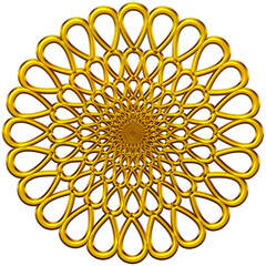 yellow gold flower mandala