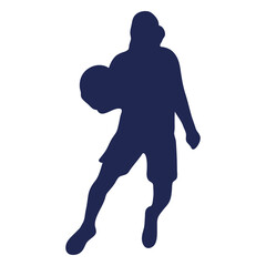 Basketball dribble hood silhouette