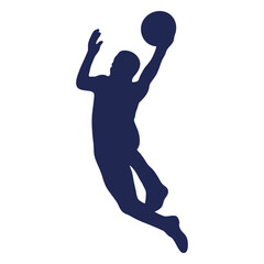 Layup basketball silhouette
