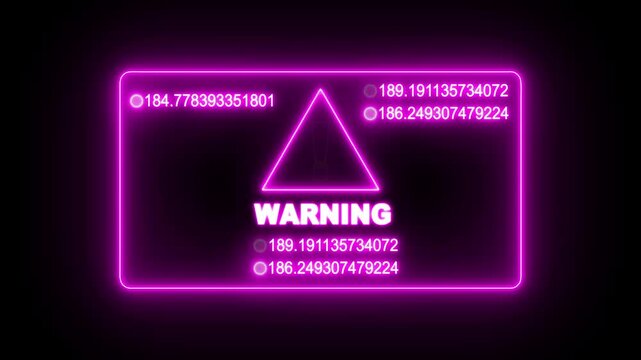 Warning security breach computer hacking warning message hacked Warning icon on the screen privacy protection data hacking malware virus Danger sign. Program interface with warning text hacked alert