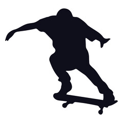 Guy skater silhouette skater
