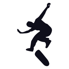 Man skater silhouette