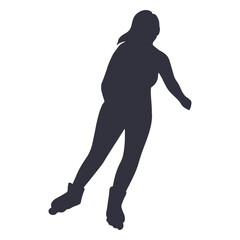 Female silhouette rollerskating