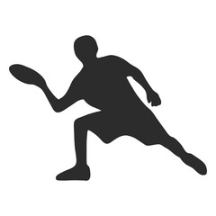 Man Kneeling Throw With Frisbee Silhouette