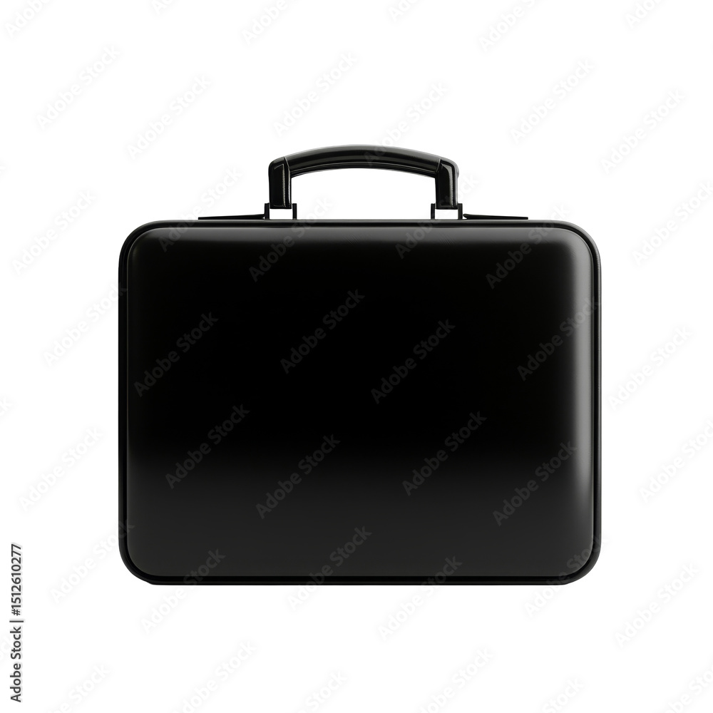 Poster bag design featuring sleek black container with smooth finish and secure handle