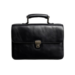 Bag with handle and secure lock crafted in smooth leather finish for functional style