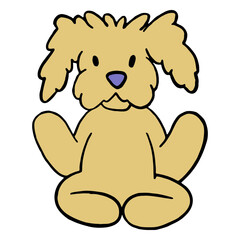 Obraz premium Fluffy dog yoga pose