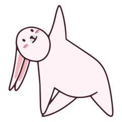 Yogui bunny color stroke triangle