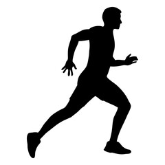 Triathlon runner in action