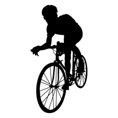 Obraz premium Triathlon biker in action