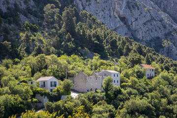 Biokovo national park mountains. Beautiful landscape photography from Makarska, Croatia