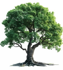 Vector Illustration of a Majestic Tree