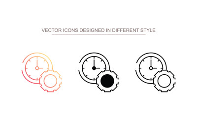 Obraz premium Time Management icon design with white background stock illustration