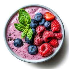 blueberries and raspberries